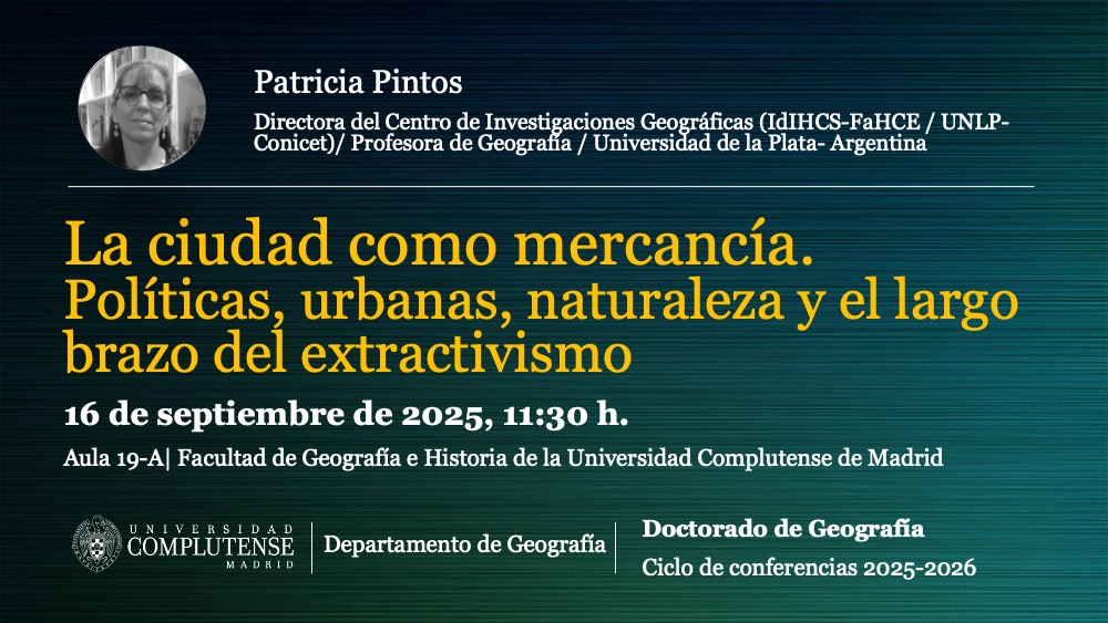 Conferencia Patricia Pintos, Universidad de la Plata